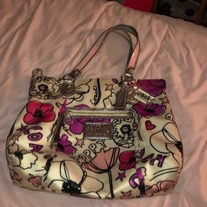 Poppy Petal Print Tote Bag *mint condition*